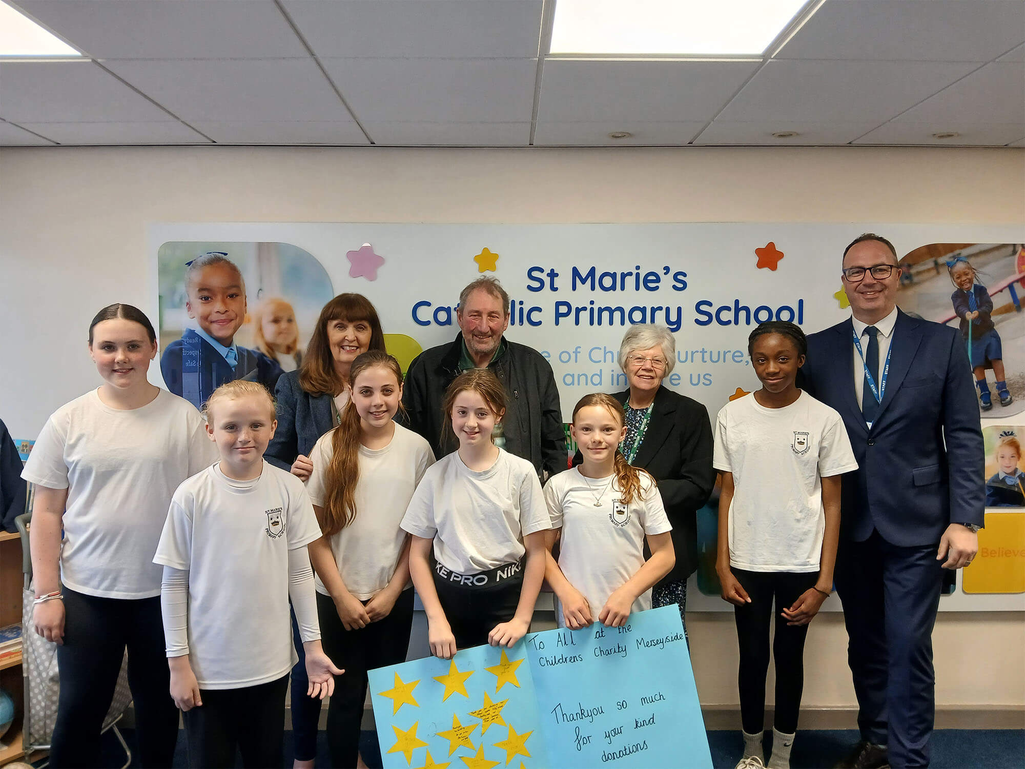 St Marie's School Donation - Childrens Charity Merseyside